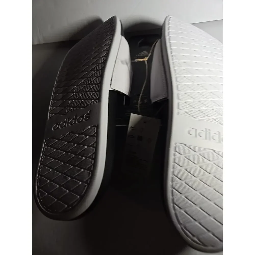 Adidas Adilette Comfort Slides 14 Women's / 13 Men's WHITE RAINBOW H02488 Sandal - Picture 6 of 8